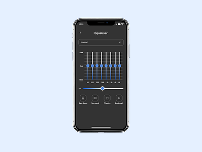 Daily UI Challenge # 75 - Equaliser android bookmark bost branding daily challenge daily ui daily ui challenge 75 design equaliser figma figma design illustration iphone theatre ui uiux