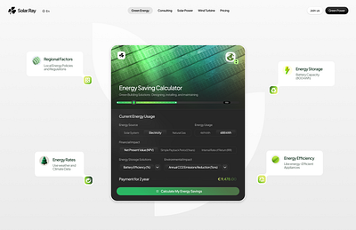 Renewable Energy Landing Page battery branding clean company energy framer green energy landing landing page new energy renewable renewable energy solar solar panel startup sustainability sustainable web design webdesign webflow