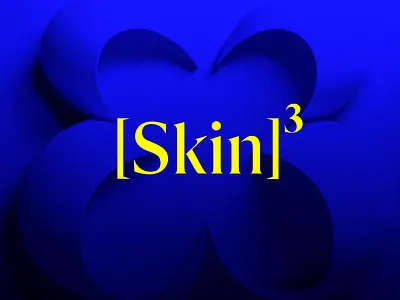 The essence of [Skin]³ – Logo & visual identity blue brand brand style branding clean contrast cosmetic cosmetics dark electric graphic design health icons illustration logo skin skincare vibrant yellow young