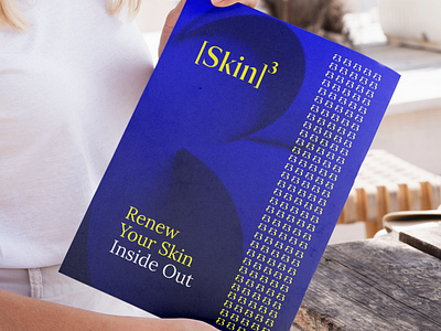 [Skin]³ – Brochure design from concept to reality a4 blue book branding brochure cosmetic design electric graphic design health healthy letter magazine medical print print design skin skincare vibrant yellow