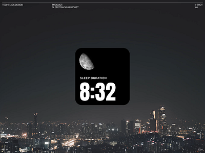 Sleep Tracking Widget animation design ios mobile sleep sleep tracking tracking ui ui design widget