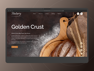 Golden Crust Bakery / Landing page / Figma adobe illustrator bakery design ecommerce figma food landing landing page logo ui ux