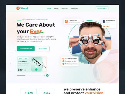 Website Design Landing Page (Eyecare) branding crm dashboard crm template crm website design eye care eyecare eyecare health eyecare landing page design eyecare web design free landing page healthcare healthcare website design hello.mdjahidhasan hellomdjahidhasan holajahid jahidhasan landing page mdjahidhasan web design website design