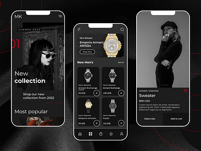 Luxury E-Commerce App app branding design figma graphic design illustration logo mobile ui ux vector