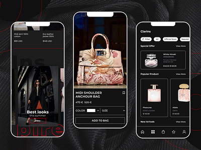 Luxury E-Commerce App app branding design figma graphic design illustration logo mobile ui ux vector