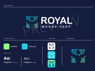 Royal Wound Care - Logo Design branding royal wound care logo design