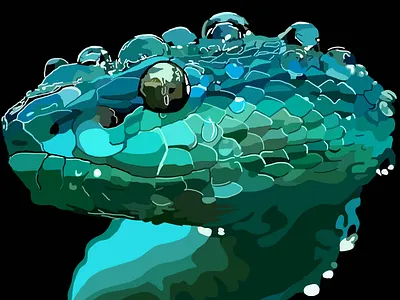 Digital Art 15: Snake with Blue art digital art illustration vector
