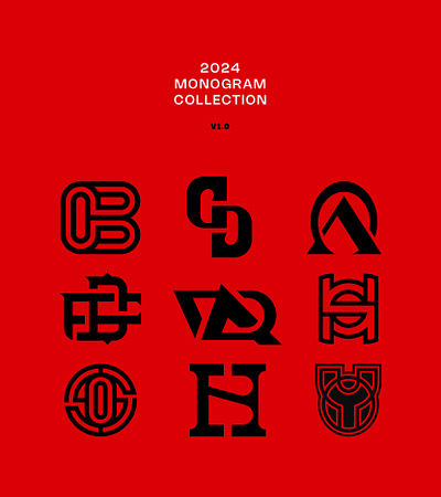 Logo Monogram Collection 2024 V1.0 branding collection design icon initial letter logo logo mark logo type monogram simple symbol typography