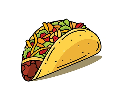 Tacos illustration drawing fastfood food graphic design illustration logo taccos taco tacolover tacos tshirt vector vectorart