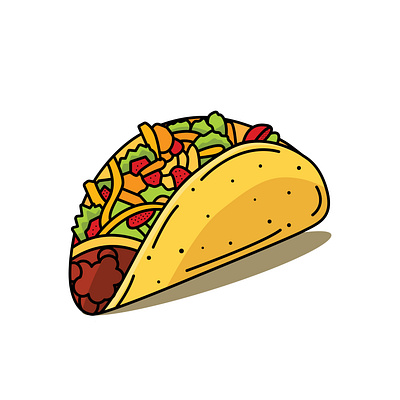 Tacos illustration drawing fastfood food graphic design illustration logo taccos taco tacolover tacos tshirt vector vectorart