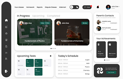 EdTech - Dashboard design ui ux