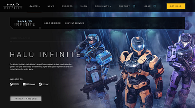 Halo Infinite - Winter Update Webpage VisID 2022 343 industries 4k blending branding design halo halo infinite optimizing photoshop retouch visid visual design web winter update