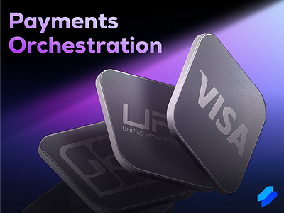 ЗD Illustration for Payments Orchestration | Stream 3d badge bright flashes deep design embossing finance fintech graphic design illustration metall badge payments payments illustration product product design purple startup ui upi visa