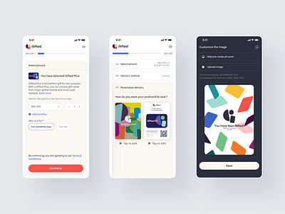 Get Gifted - Revolutionary of Digital Gift Cards app design branding digital gift gifting app mobile app design ui ux design
