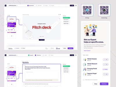 Pitch deck design tool. 3d add ons ai app dashboard download enterprise graphic design landing page motion graphics pepperistic pitch deck product design project qr code saas studio tool u ui