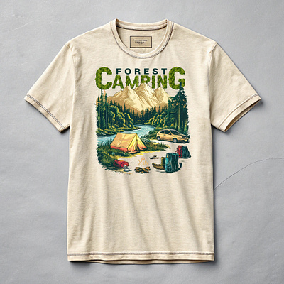 Camping - Vintage T-Shirt Design camping camping t shirt custom t shirt graphic t shirt outdoor outdoor t shirt design vintage vintage t shirt