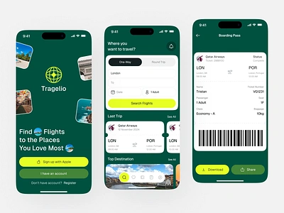 Flight Booking Mobile App app card clean design fireart splash ticket ui ux