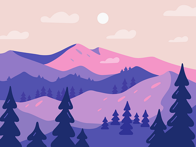 Mountains | "MindLlama" App Location Illustrations Set app background app illustration branding design digital art graphic illustration illustration art landscape mountains ui vector vector art