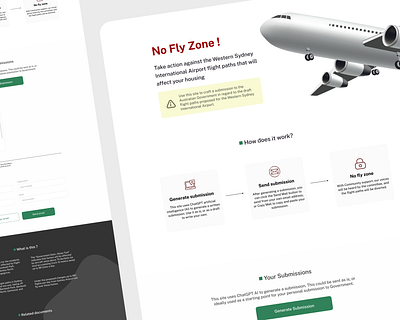 No Fly Zone ! airplane design figma fly landing page ui ux web