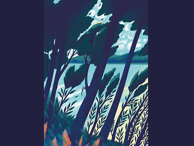 Hidden Beach| Personal Work digital art graphic illustration