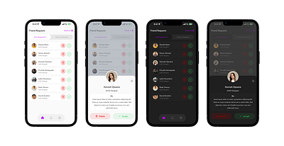 Friend Requests UI design ui ux