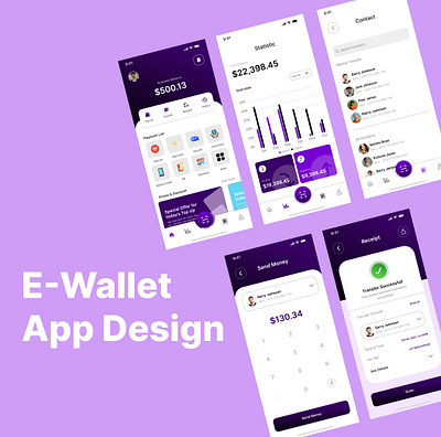 E-Wallet Mobile App fintech logo mobile app product design ui