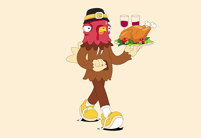 Happy Thanksgiving animation characterdesign design illustration vector