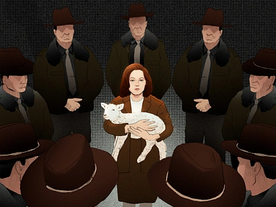 The Silence of the Lambs adobe photoshop cinema editorial illustration film illustration lamb poster the silence of the lambs thriller