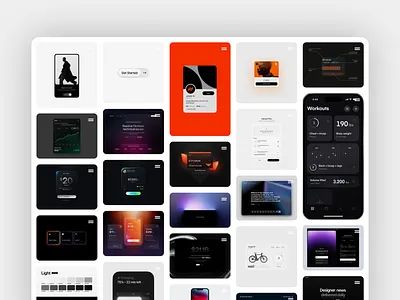 Pinterest collection design experiment. clean dark graphic design minimalist ui webdesign