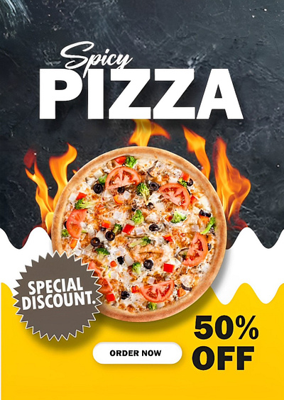 pizza advertisement branding design