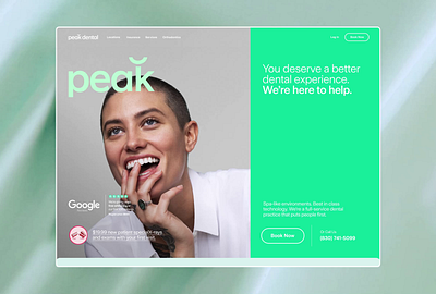 Peak Dental branding dental web design website