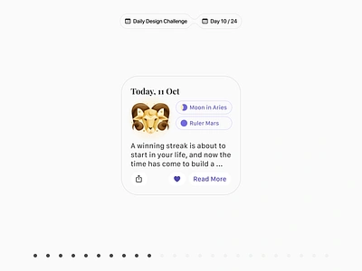 🌙 Astrology Widget for iOS | Daily Design Challenge astrology design challenge design concept horoscope ios predictions ui ux widget