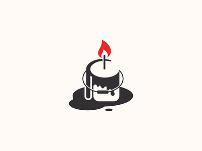 Bucket & Candle Combination Logo Design. branding bucket bucketlogo business businesslogo candle candlelogo creativelogo graphic design icon illustrator logo