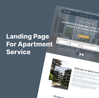 Landing Page for Service Apartment logo ui web design website