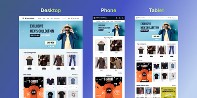 An E-Commerce Clothing Website UI Responsive Design branding concept figma ui ux web webisite