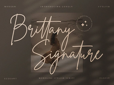 Brittany Signature Business Font beauty branding brittany signature business font brush business calligraphy classy elegant handdrawn logo modern script signature typography