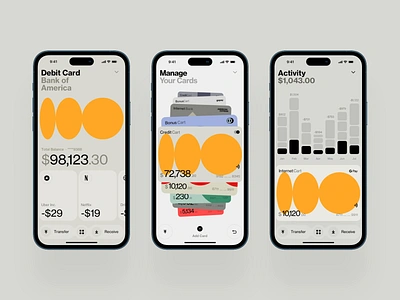 Bank activity btc card coin crypto dashboard design homepage illustration interface ios iphone manage mobile money