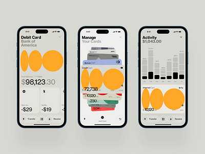 Bank activity btc card coin crypto dashboard design homepage illustration interface ios iphone manage mobile money