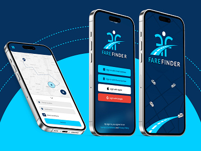 Fare Finder - Ride Hailing App UI Design app design app prototype app screen mobile app ui ui design
