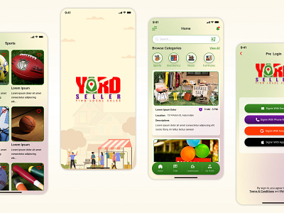 YardSeller- Local Marketplace App UI Design app design app development app screen mobile app prototype ui ui design