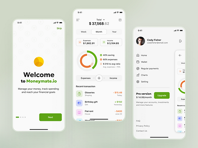 Money Manager App clean ui diagram ui finance app finance tracker interface ios iphone app mobile mobile app mobile design money manager money mangment onboarding personal finance ui ui design