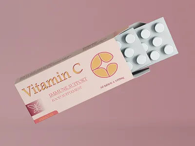 Vitamin packaging box design design graphic design logo package typography vector