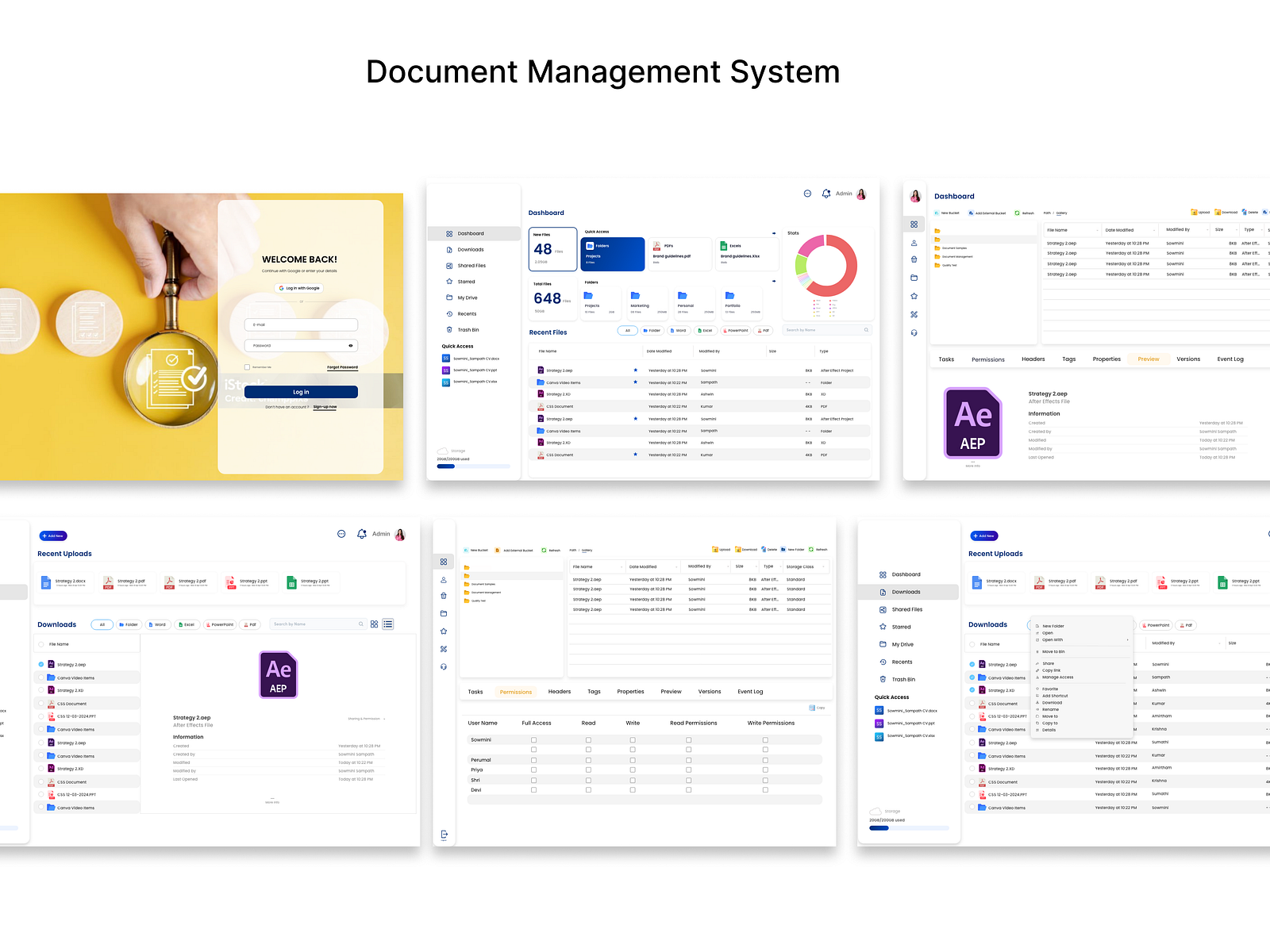 Document Management System Design by Sowmini S on Dribbble