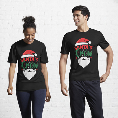 🎅🎄 Santa Crew Christmas T-Shirt Design 🎄🎅 vector