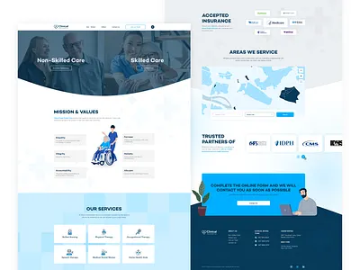Clinical Home Health Care Website Redesign cleanui creativedesign customillustrations designforhealthcare designgoals dribbbleshots empathyindesign healthcarewebsite interactivemap likeandcomment moderndesign realclientproject uiuxdesign userexperience userinterface uxcasestudy webdesign webdesigninspiration websiteredesign