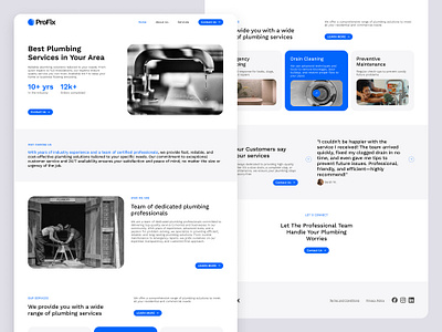 Website for a Plumbing Service design digitaldesign home services landing plumbing responsivedesign ui uiux ux uxdesign web design webdesign website websitedesign