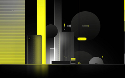 Shapes city dribbble illustration light pro shapes skyline smartcity web