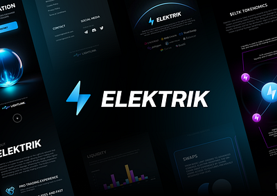 Elektrik Web3 DEX Deliverables crypto crypto ui dark trading ui uiux web 3 web3