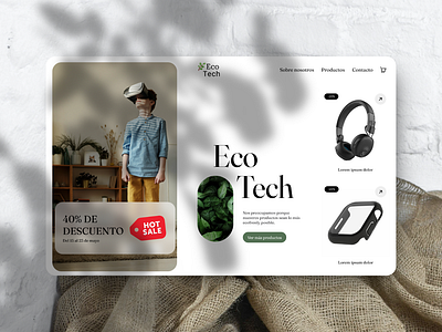 EcoTech - Home page e commerce ecology figma ui web