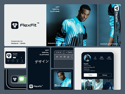 FlexFit - Branding for Digital Art Clothing brand branding branding design design graphic graphic design